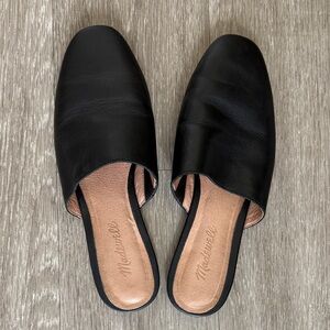 Madewell Black Leather Mules